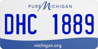 MI license plate DHC1889