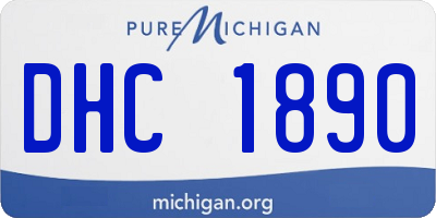MI license plate DHC1890