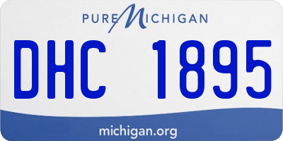 MI license plate DHC1895
