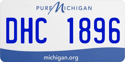 MI license plate DHC1896
