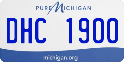 MI license plate DHC1900