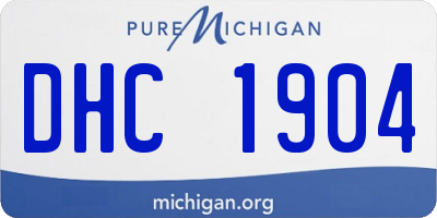 MI license plate DHC1904