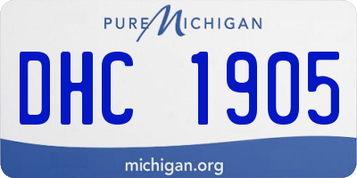 MI license plate DHC1905
