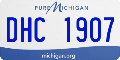 MI license plate DHC1907