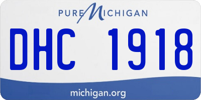 MI license plate DHC1918