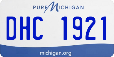 MI license plate DHC1921