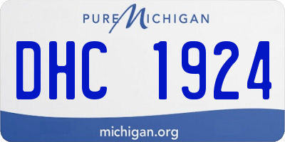 MI license plate DHC1924