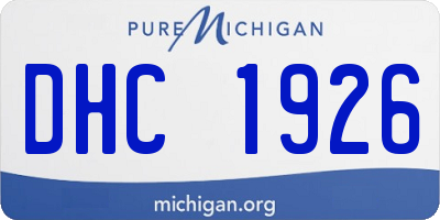 MI license plate DHC1926