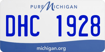 MI license plate DHC1928
