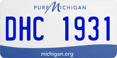 MI license plate DHC1931