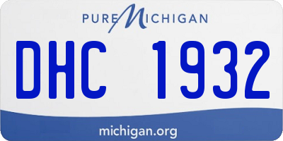 MI license plate DHC1932