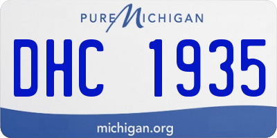 MI license plate DHC1935