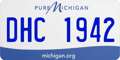 MI license plate DHC1942