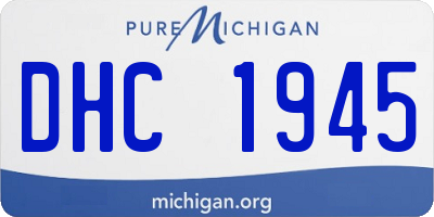 MI license plate DHC1945