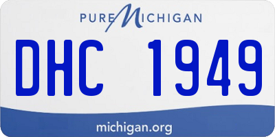 MI license plate DHC1949
