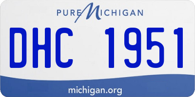 MI license plate DHC1951