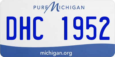 MI license plate DHC1952