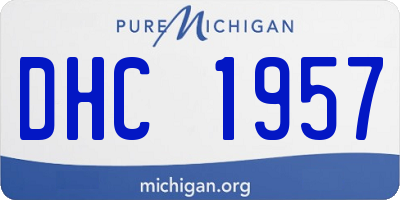 MI license plate DHC1957