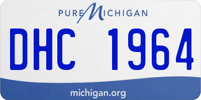 MI license plate DHC1964