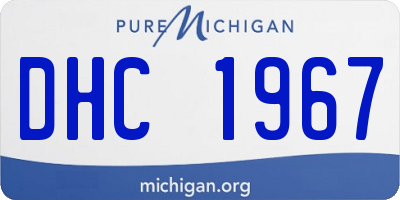 MI license plate DHC1967