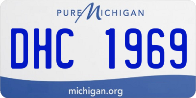 MI license plate DHC1969