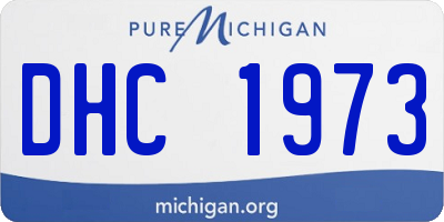 MI license plate DHC1973