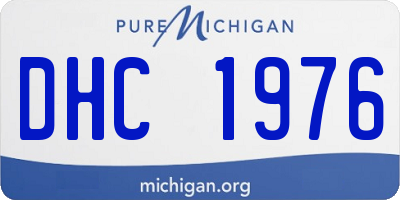 MI license plate DHC1976
