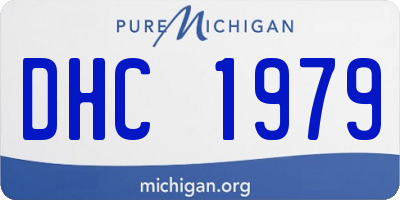 MI license plate DHC1979