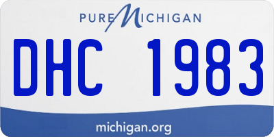 MI license plate DHC1983