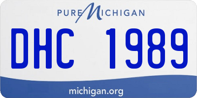 MI license plate DHC1989