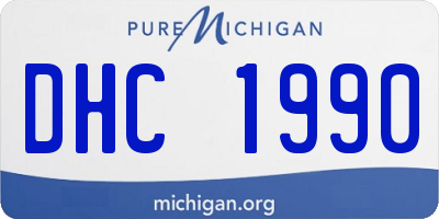MI license plate DHC1990