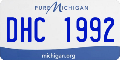 MI license plate DHC1992