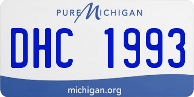 MI license plate DHC1993