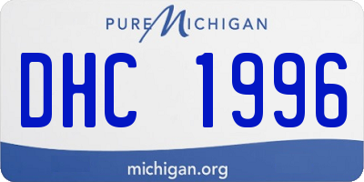 MI license plate DHC1996