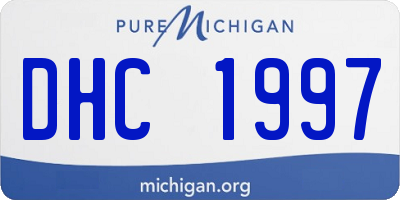 MI license plate DHC1997