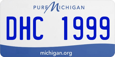 MI license plate DHC1999