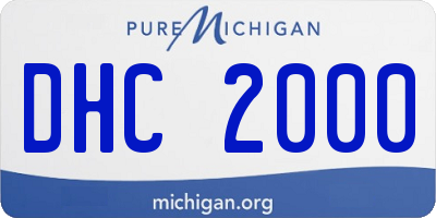MI license plate DHC2000