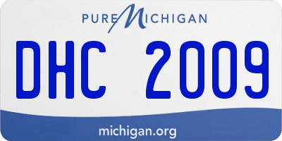 MI license plate DHC2009