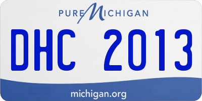 MI license plate DHC2013