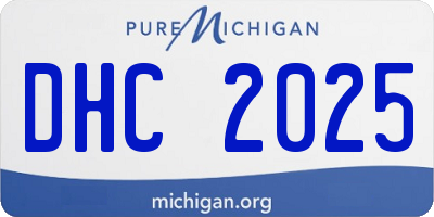 MI license plate DHC2025