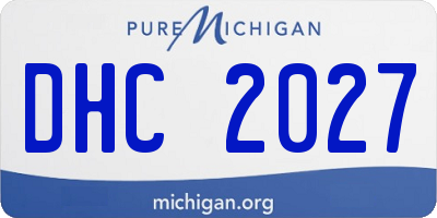 MI license plate DHC2027