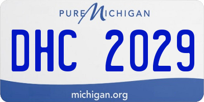 MI license plate DHC2029
