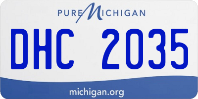 MI license plate DHC2035