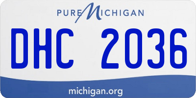 MI license plate DHC2036