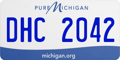 MI license plate DHC2042