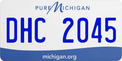 MI license plate DHC2045