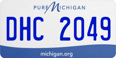 MI license plate DHC2049