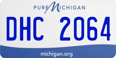 MI license plate DHC2064