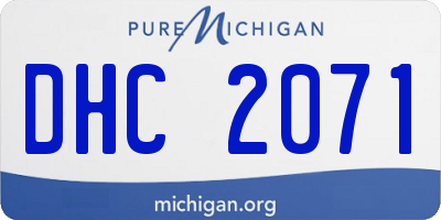 MI license plate DHC2071