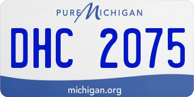 MI license plate DHC2075
